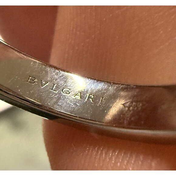 Bvlgari Platinum Diamond Band Ring With Original Box & Packaging - Picture 4 of 10